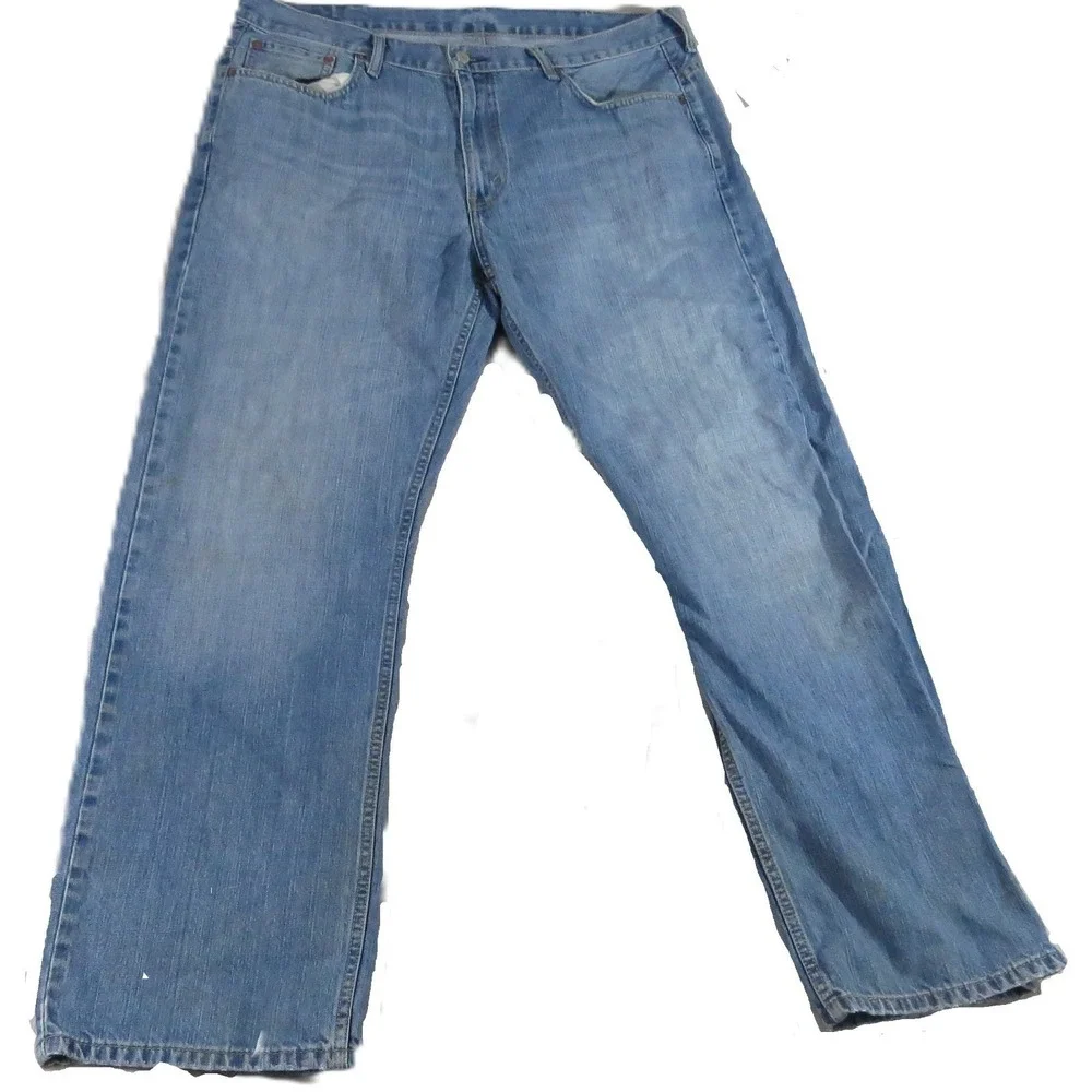 Levis 569 Loose Straight Jeans Men W38 L30 Light Wash Denim Baggy Skater Y2K GUC